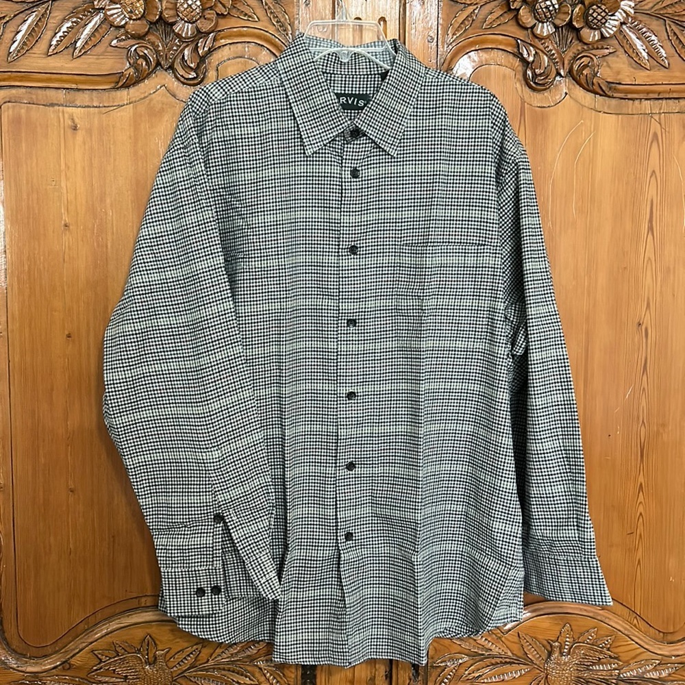 Orvis Small Plaid Flannel Shirt